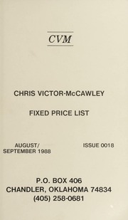 Chris Victor-McCawley Fixed Price List #18