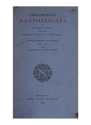 Cover of edition chroniquesdauph00chamgoog