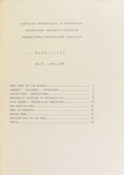 CIN Newsletter 8 (April 1984) : lettre d'information / Ed. H.A. Cahn.