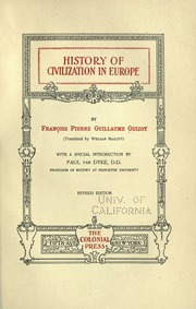 Cover of edition civilieurope00guizrich