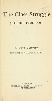 Cover of edition classstruggleerf00kautuoft
