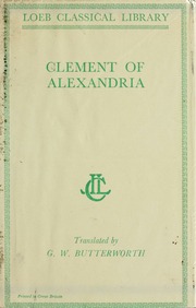 Cover of edition clementofalexand00clem