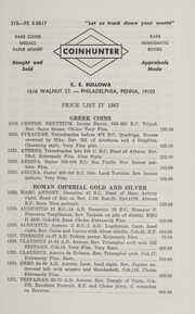 Coin Hunter Fixed Price List IV: 1967