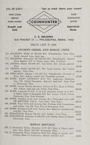 Coin Hunter Fixed Price List II: 1966