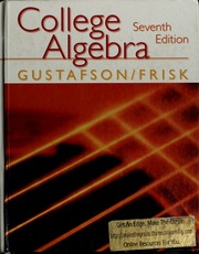 Cover of edition collegealgebra00gust