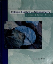 Cover of edition collegealgebratr00aufm