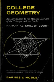 Cover of edition collegegeometryi00newy