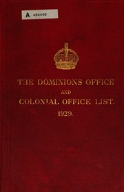 The Dominions Office and Colonial Office List for 