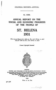 Colonial Reports   Annual  Annual Report on the So...