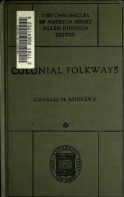 Cover of edition colonialfolkways00andruoft