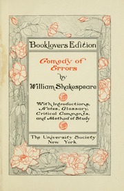 Cover of edition comedyerrors00shak