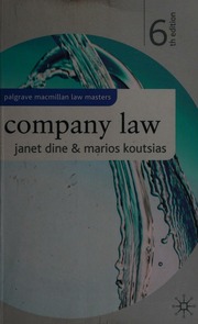 Cover of edition companylaw0006eddine