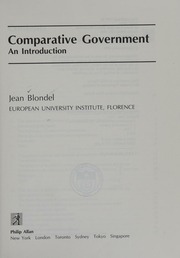 Cover of edition comparativegover0000blon