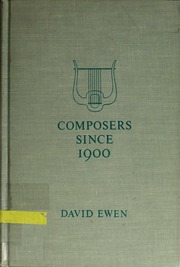 Cover of edition composerssince1900ewen