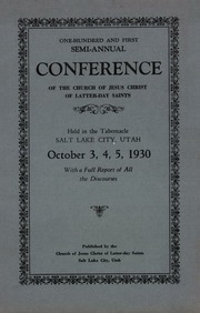 Music from October 1930 General Conference