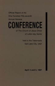 Music from April 1987 General Conference (1987)