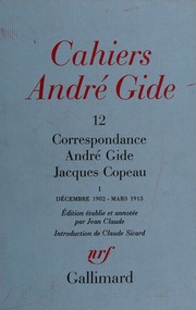 Cover of edition correspondancean0001gide