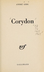 Cover of edition corydon0000gide_m2c4
