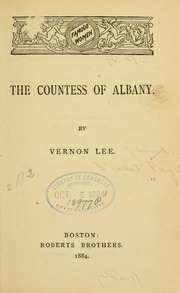 Cover of edition countessofalbany00leev