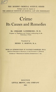 Cover of edition crimeitscausesre00lomb