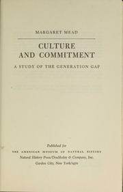 Cover of edition culturecommitme00mead