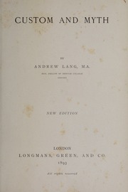Cover of edition custommyth00lang_0