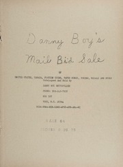Danny Boy's Mail Bid Sale of United States, Canada, Foreign Coins, Paper Money, Tokens, Medals and Books: August 1975