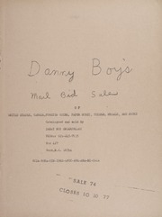 Danny Boy's Mail Bid Sale of United States, Canada, Foreign Coins, Paper Money, Tokens, Medals and Books: October 1977