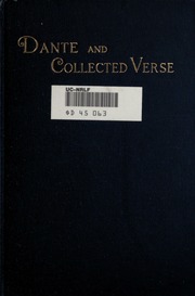 Cover of edition dantecollected00raymrich