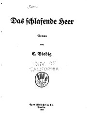 Cover of edition dasschlafendehe01viebgoog