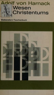 Cover of edition daswesendeschris0000harn
