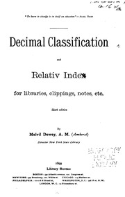 Cover of edition decimalclassifi01dewegoog