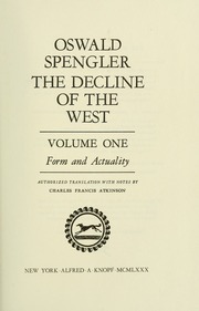 Cover of edition declineofwest01spen