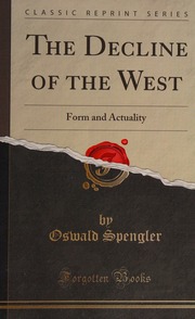 Cover of edition declineofwestfor0000spen