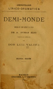 Cover of edition demimondecomedia00duma