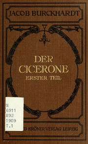 Cover of edition derciceroneein01burcuoft