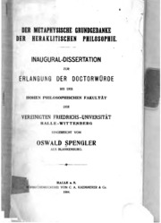 Cover of edition dermetaphysisch00spengoog