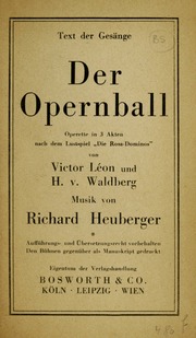 Cover of edition deropernballoper00heub