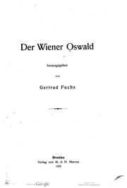 Der Wiener Oswald herausgegeben von Gertrud Fuchs