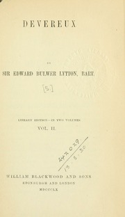 Cover of edition devereux02lyttuoft