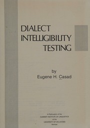 Dialect intelligibility testing