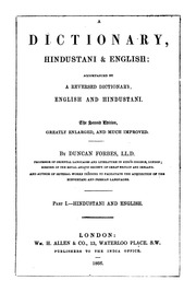 A Dictionary Hindustani And English