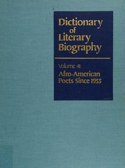 dictionary of literary biography; afro american po...