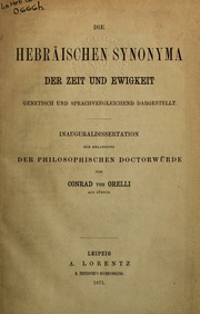 Cover of edition diehebrischens00orel