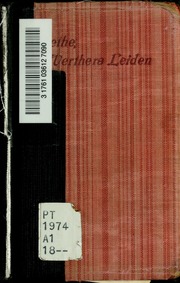 Cover of edition dieleidendesjung00goetuoft