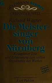 Cover of edition diemeistersinger0000wagn