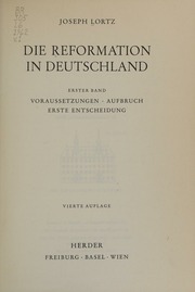Cover of edition diereformationin0000lort
