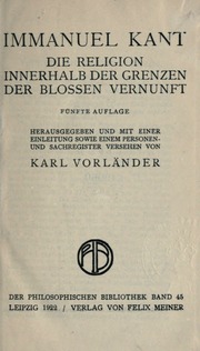 Cover of edition diereligioninner00kantuoft