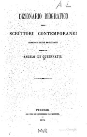 Cover of edition dizionariobiogr01gubegoog