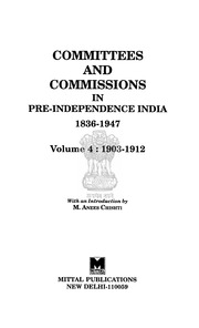 Committees and Commissions in pre independence Ind